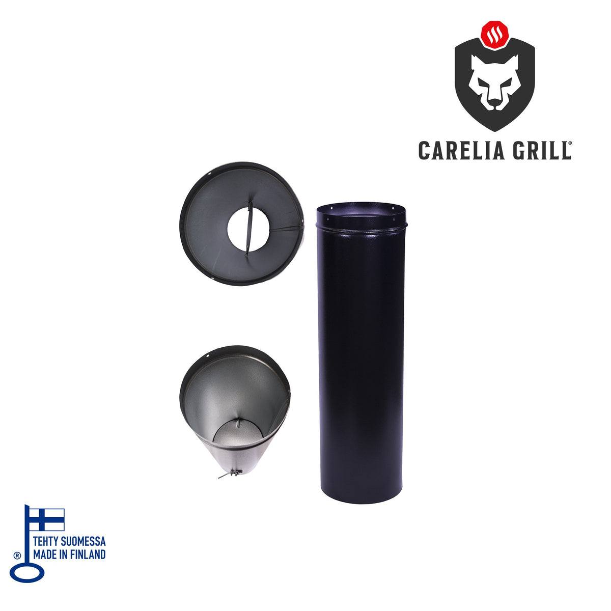 CARELIA GRILL® PIPE WITH DAMPER 1M