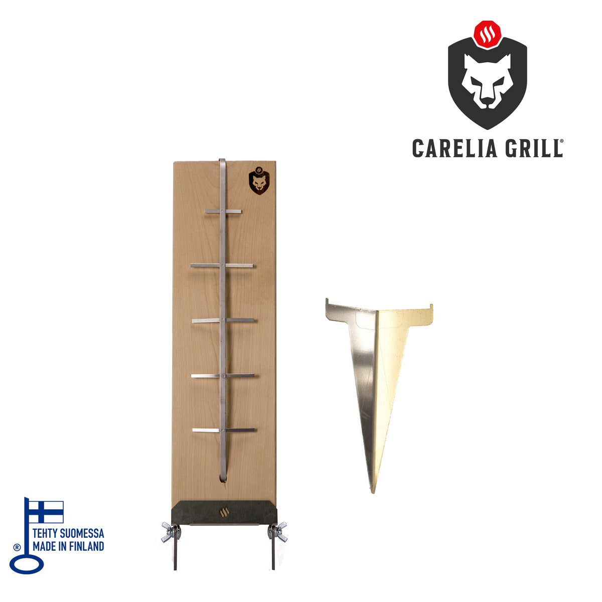 CARELIA GRILL® BLAZING BOARD WITH GROUND SPIKE