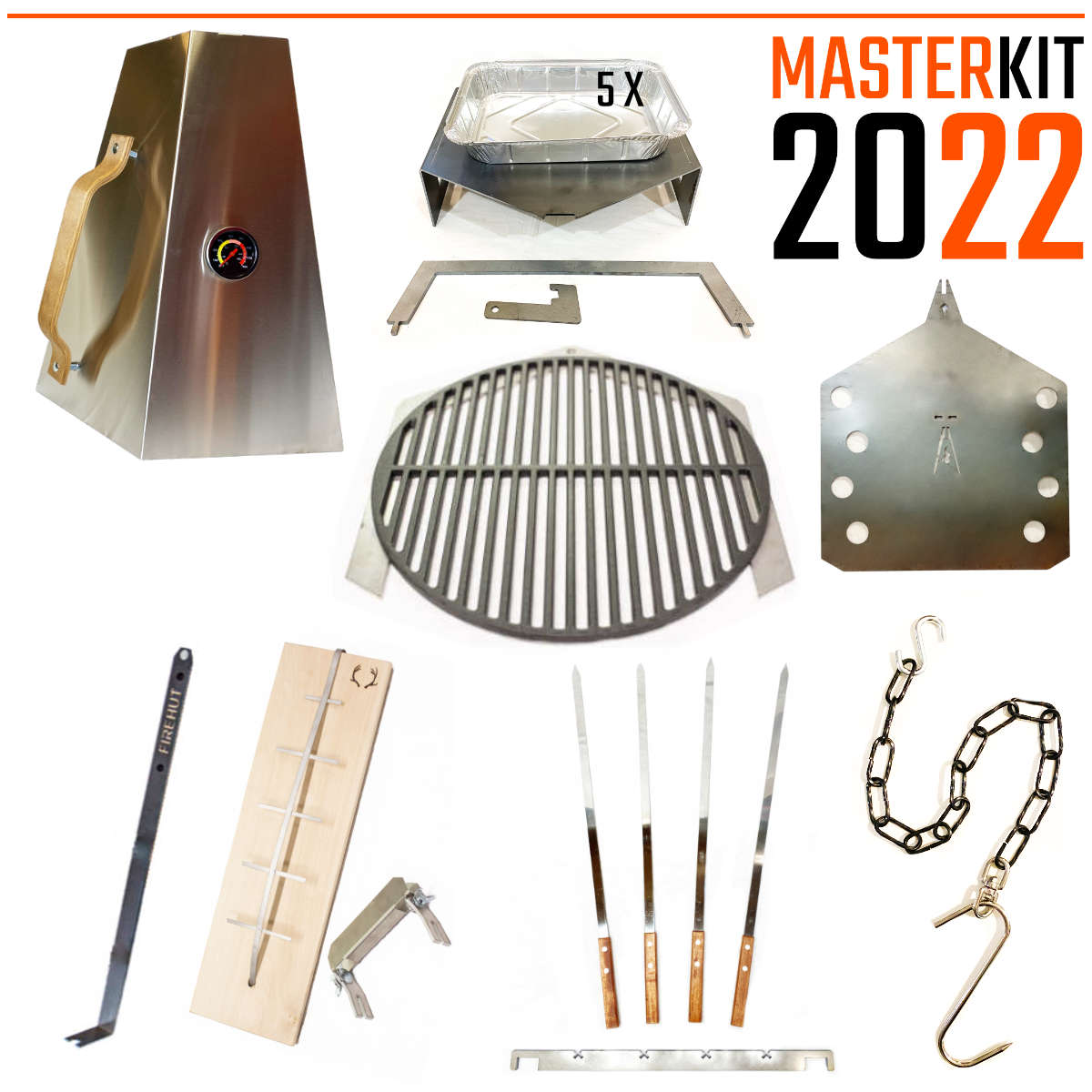 CARELIA® Firehut Masterkit -tulisija, grilli ja savustin
